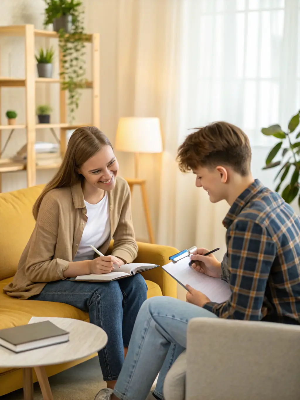 A photograph of a student in a counseling session at Platform Sixth-Form College, receiving emotional support and guidance.